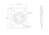 KD By AxLabs Steel Rectangular Jack Plate - Curved Plate, w/ Recessed Hole - AxLabs